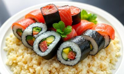 cauliflower rice sushi rolls