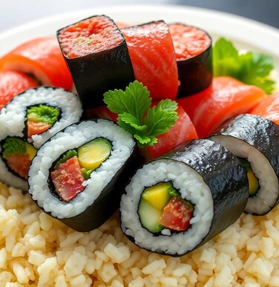 cauliflower rice sushi rolls