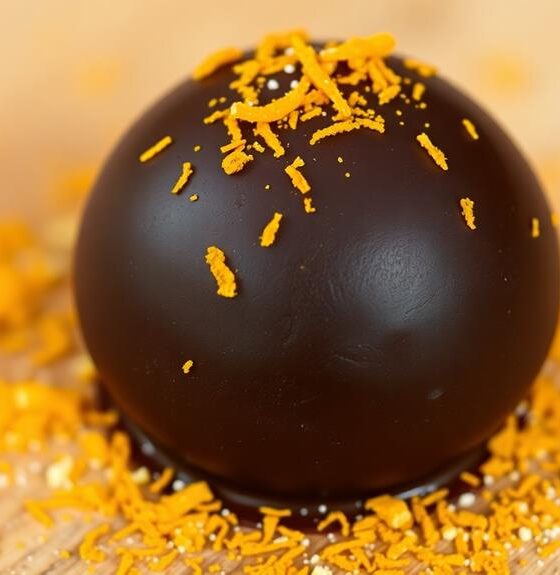 chocolate truffles with zest