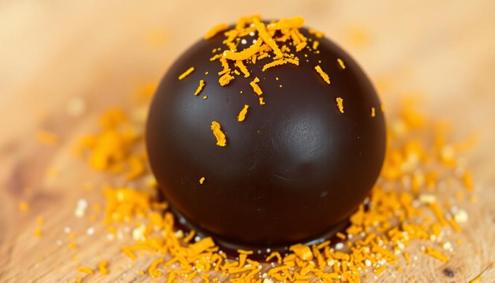 chocolate truffles with zest