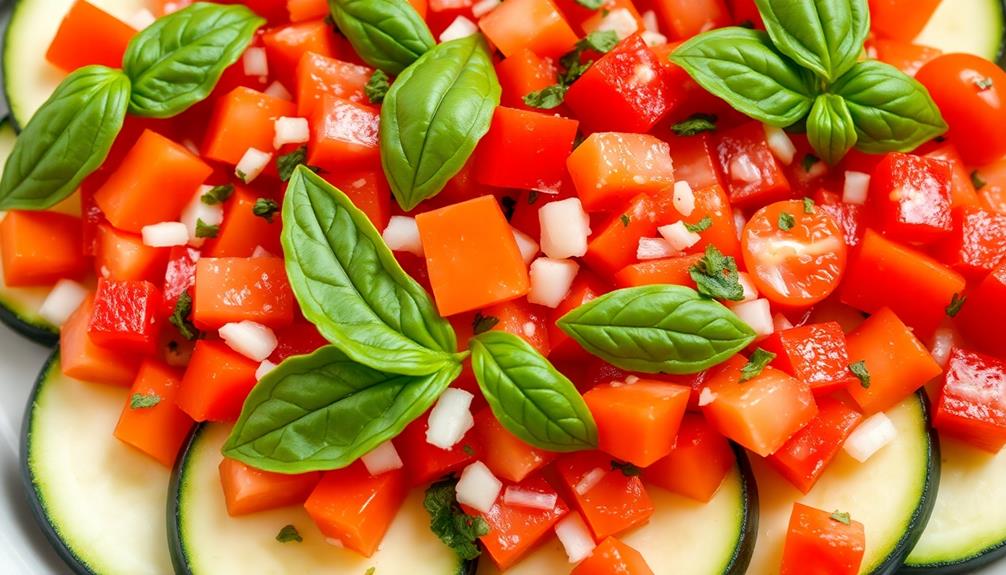 chop tomatoes onion basil