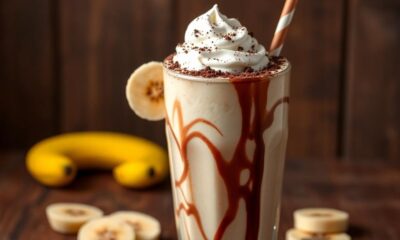 delicious banana cacao smoothie