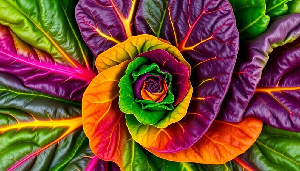 diagonally cut collard leaves