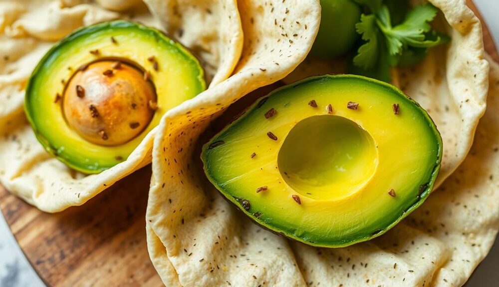 flaxseed avocado breakfast wraps