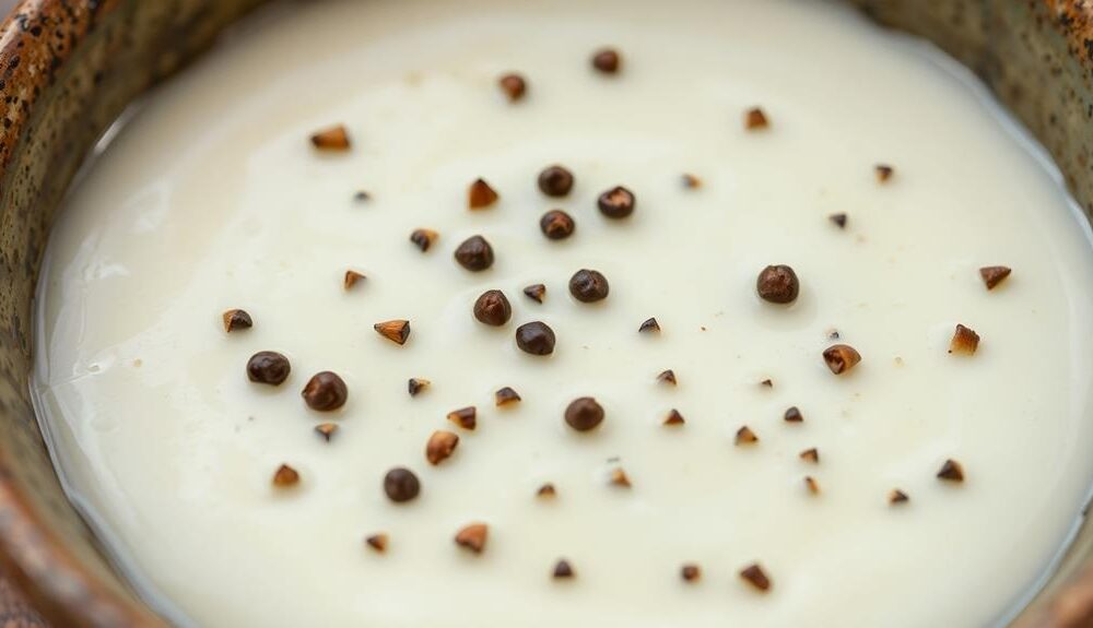 homemade creamy condiment preparation