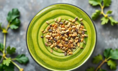 nutritious green smoothie bowl