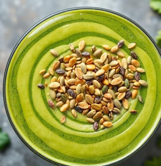 nutritious green smoothie bowl