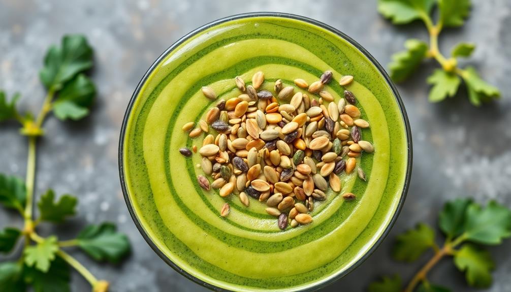 nutritious green smoothie bowl