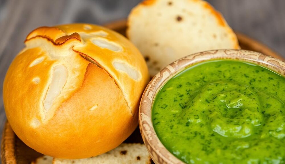 onion bread and dip