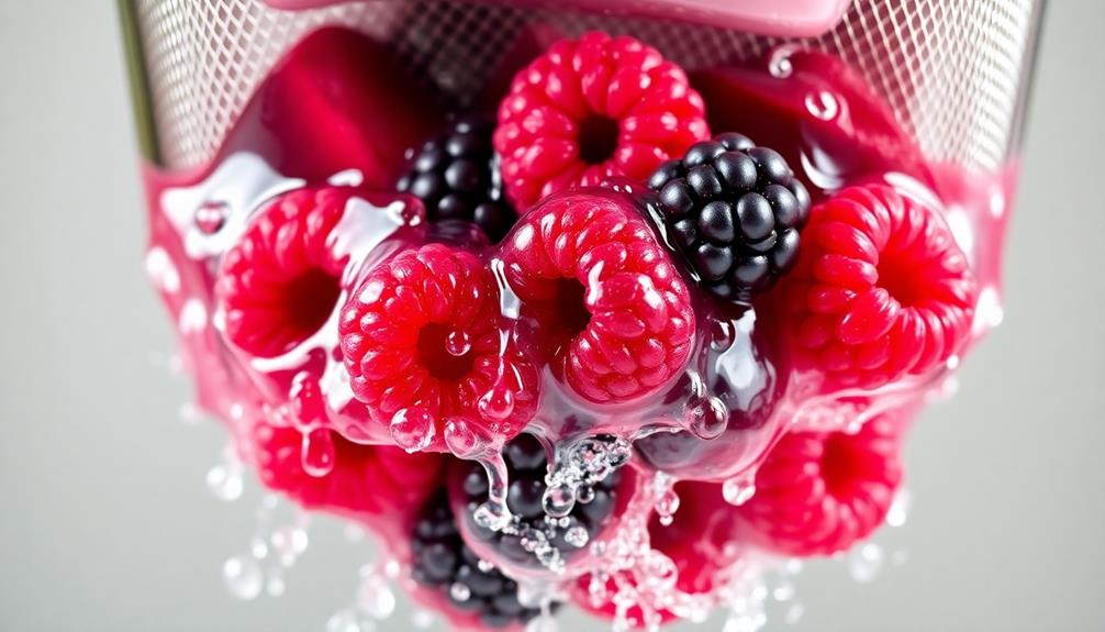 rinse berries and beets