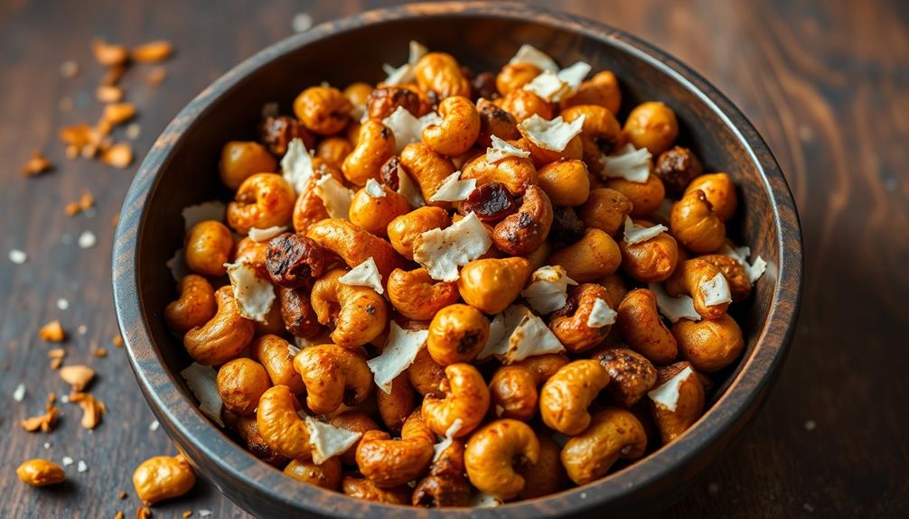 savory coconut curry snack mix