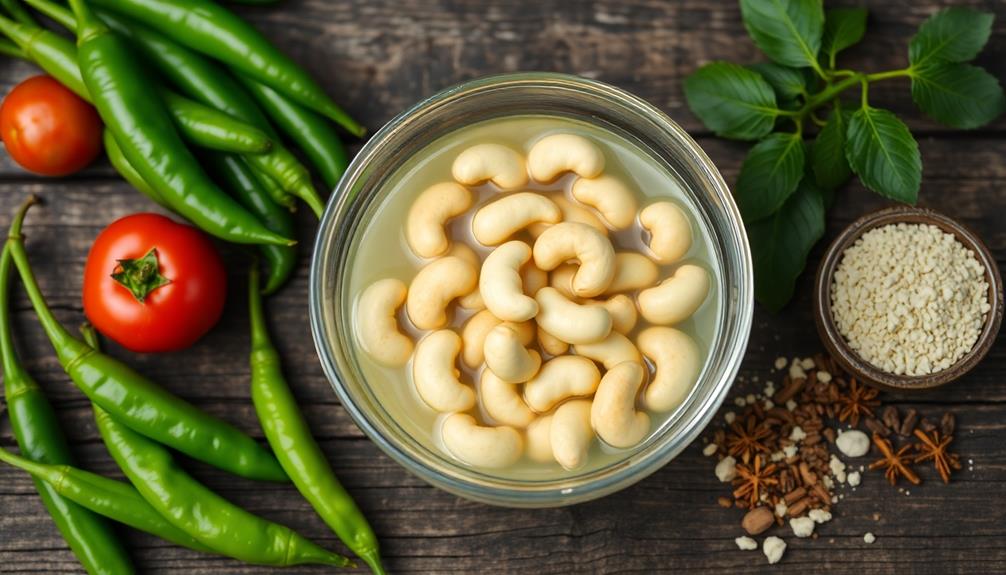 soak cashews overnight water