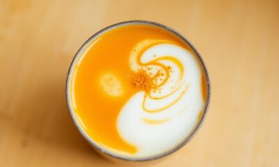 spiced golden milk beverage