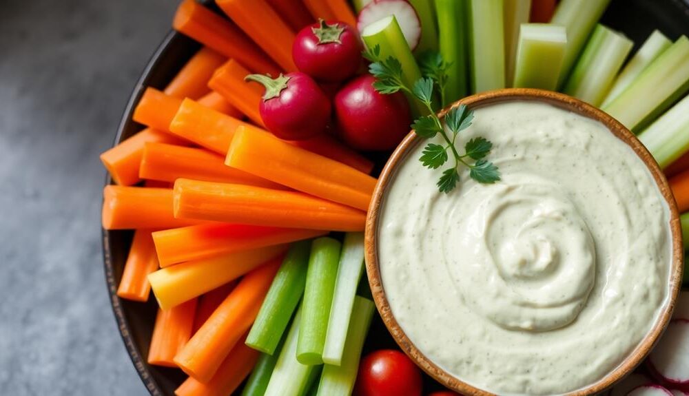 vegetable raw ranch dip