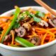 vegetable stir fry rice bowl