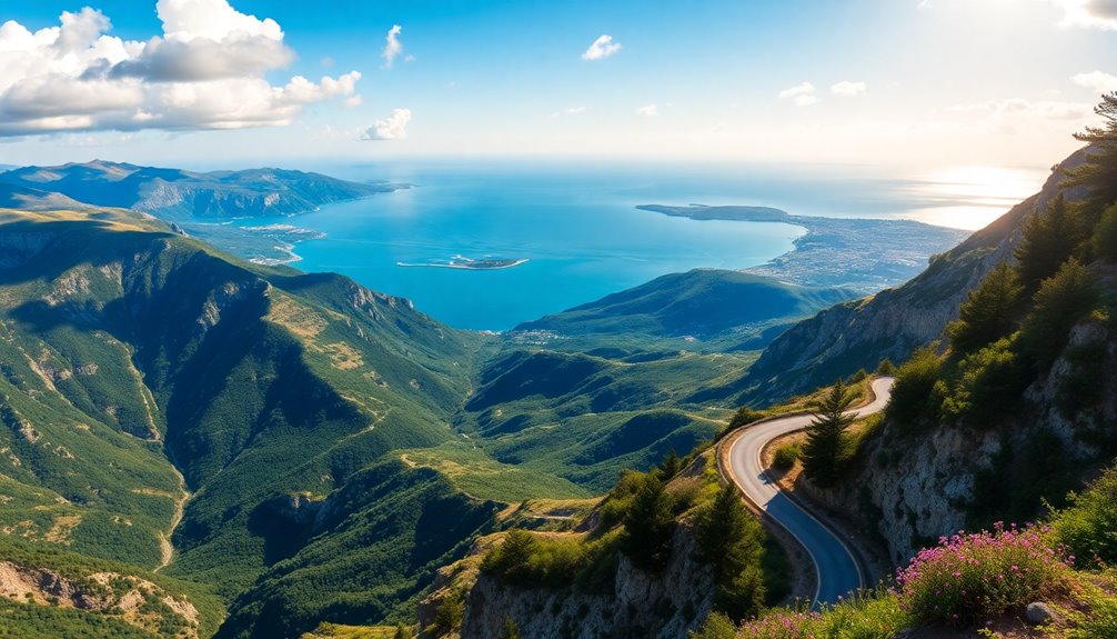 scenic mountain pass albania