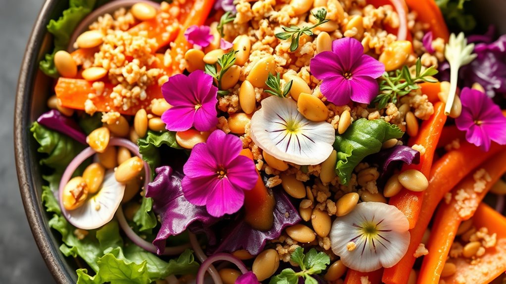 elevate salads with flowers