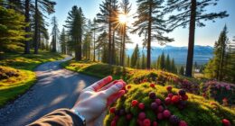 foraging berries under midnight sun