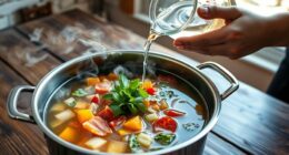 heat soup before serving