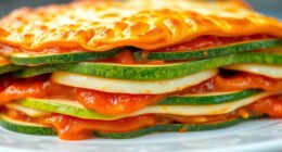 layered zucchini pasta dish