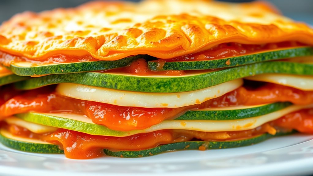 layered zucchini pasta dish