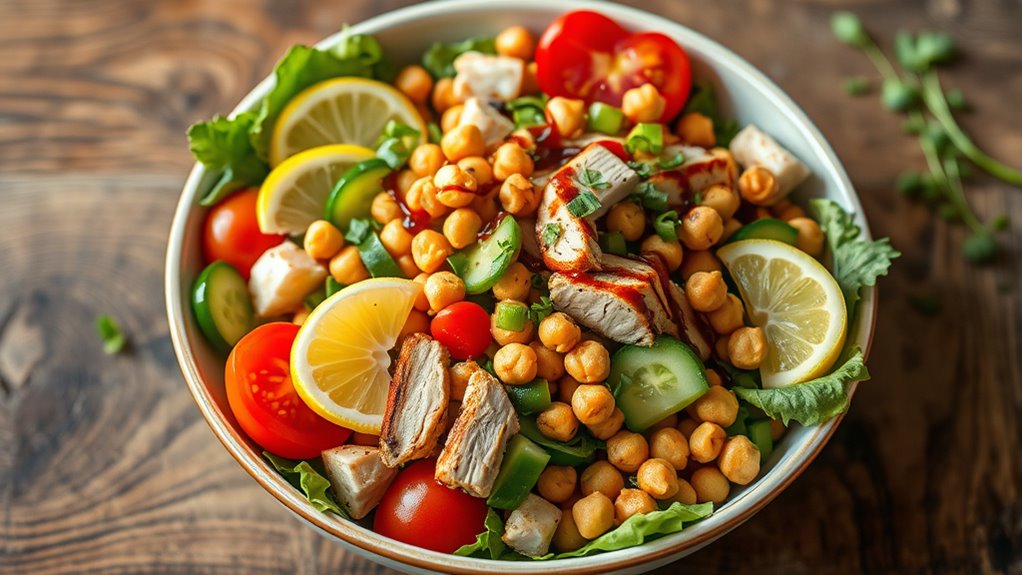 protein rich hearty grain salads