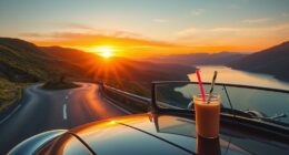 scenic sunset smoothie photography