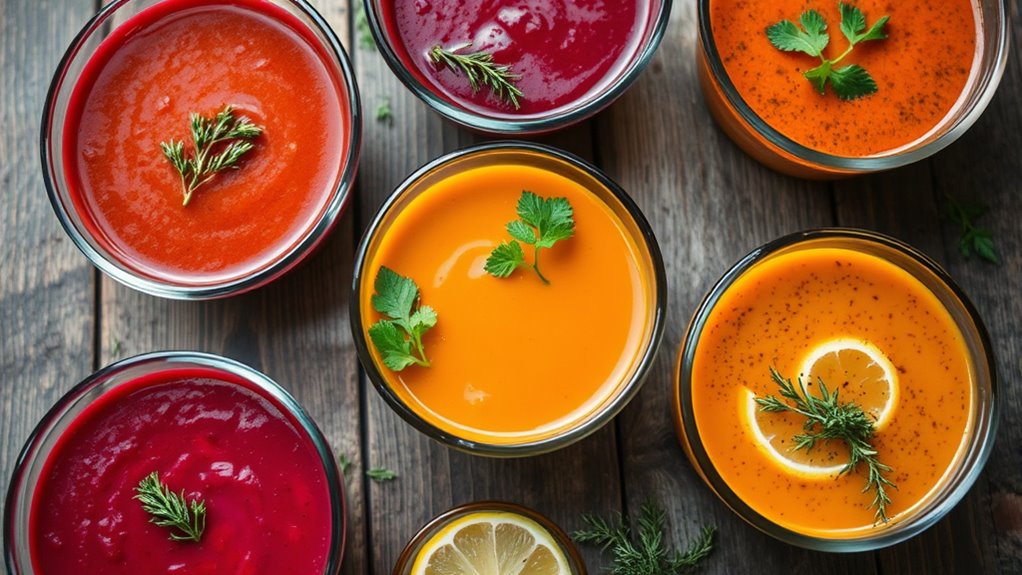 winter spicy raw soups