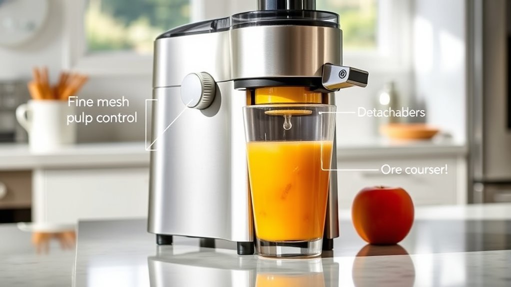 adjustable pulp control options