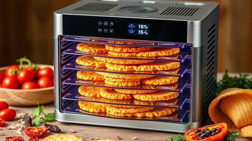 dehydrator features for crackers