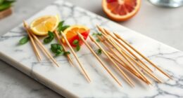 eco friendly bamboo cocktail picks