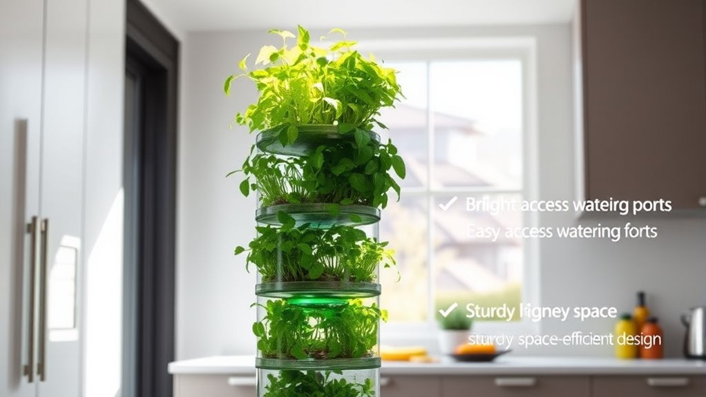 kitchen hydroponic tower considerations