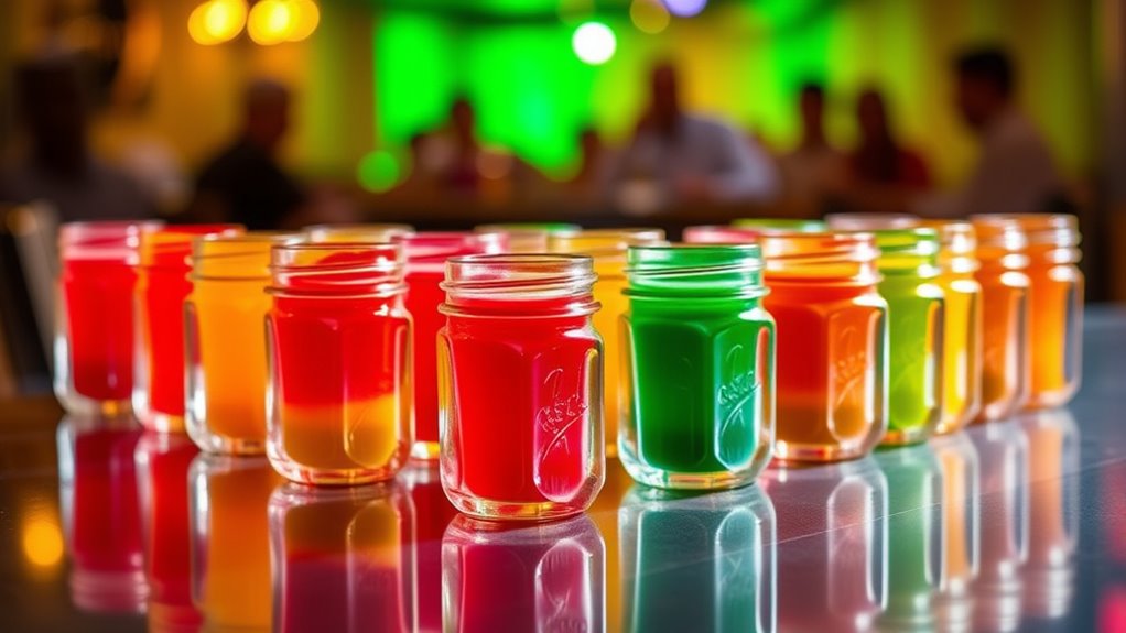 mini mason jar shot glasses