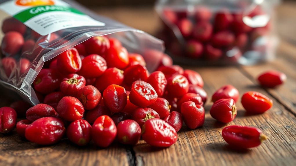 organic goji berry selection