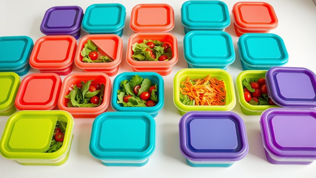 portable collapsible salad containers