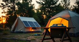 quiet campsite solar power