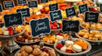 top buffet label ideas