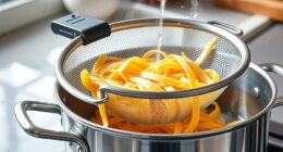 top clip on pasta strainers
