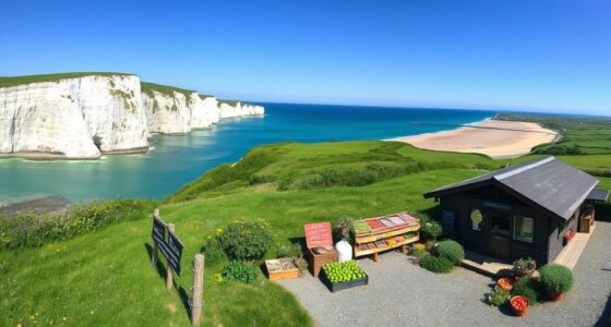 cliffs beaches farm shops