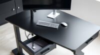 clutter free adjustable desk