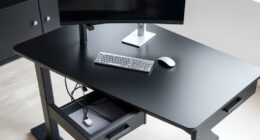 clutter free adjustable desk
