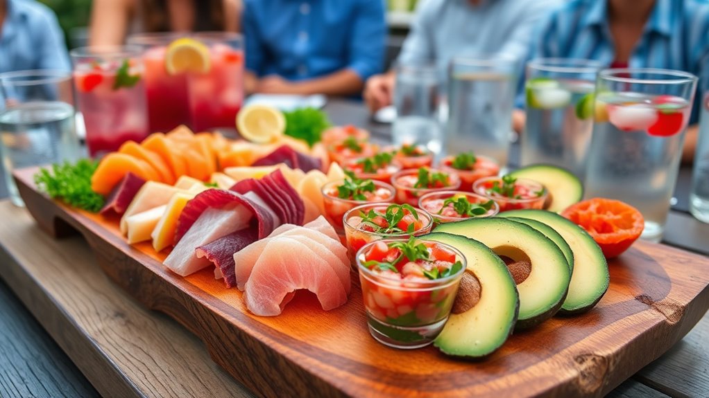 elegant raw appetizer presentation