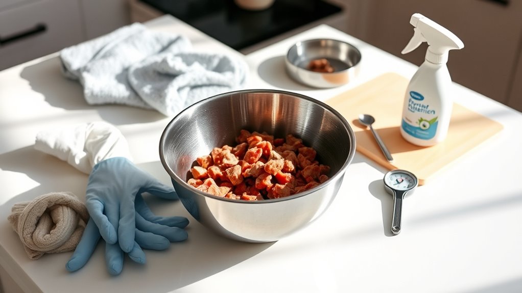 handle raw food safely