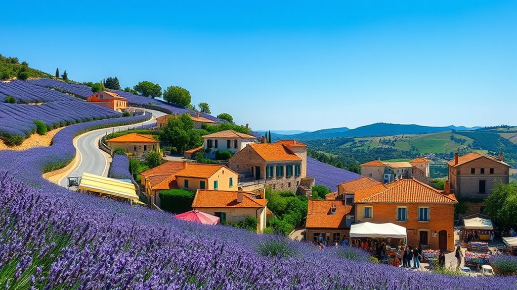 lavender fields and markets