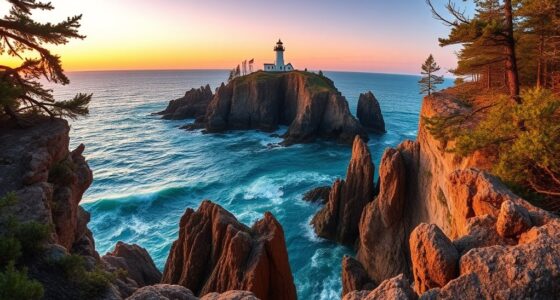 lighthouses and shoreline stops