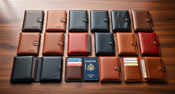 luxury leather passport sets