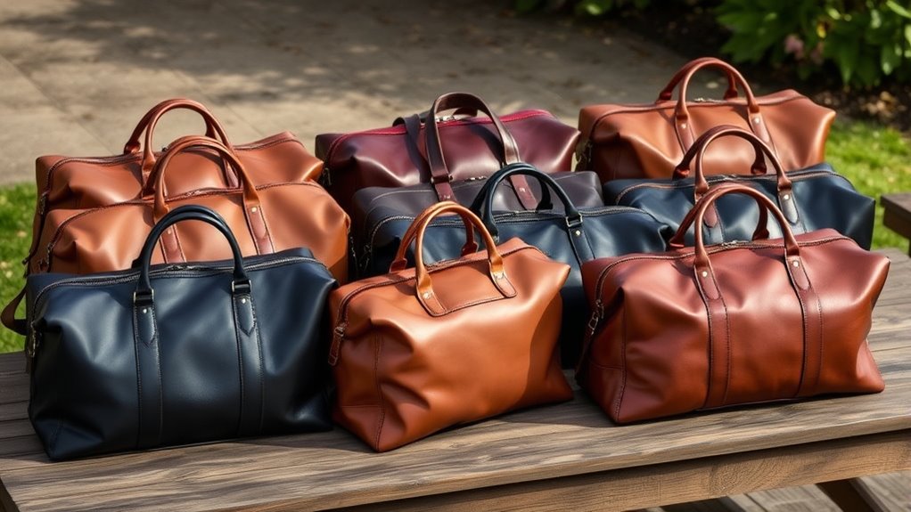 luxury leather travel bags
