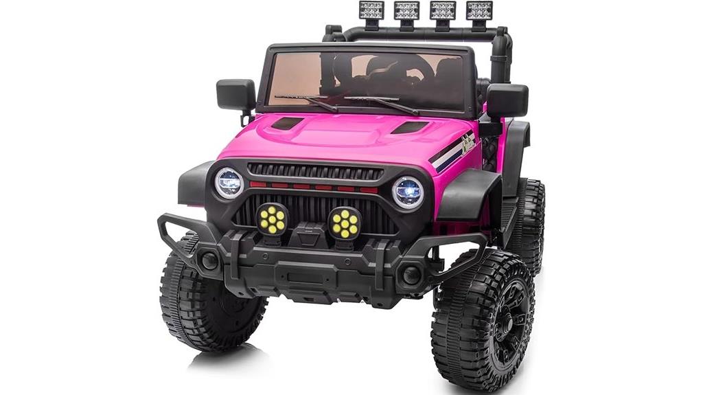 pink 24v ride on car