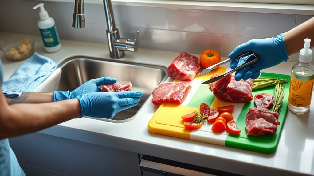 safe raw pet food handling