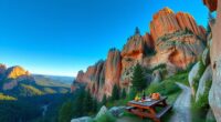 sandstone scenery trail picnics